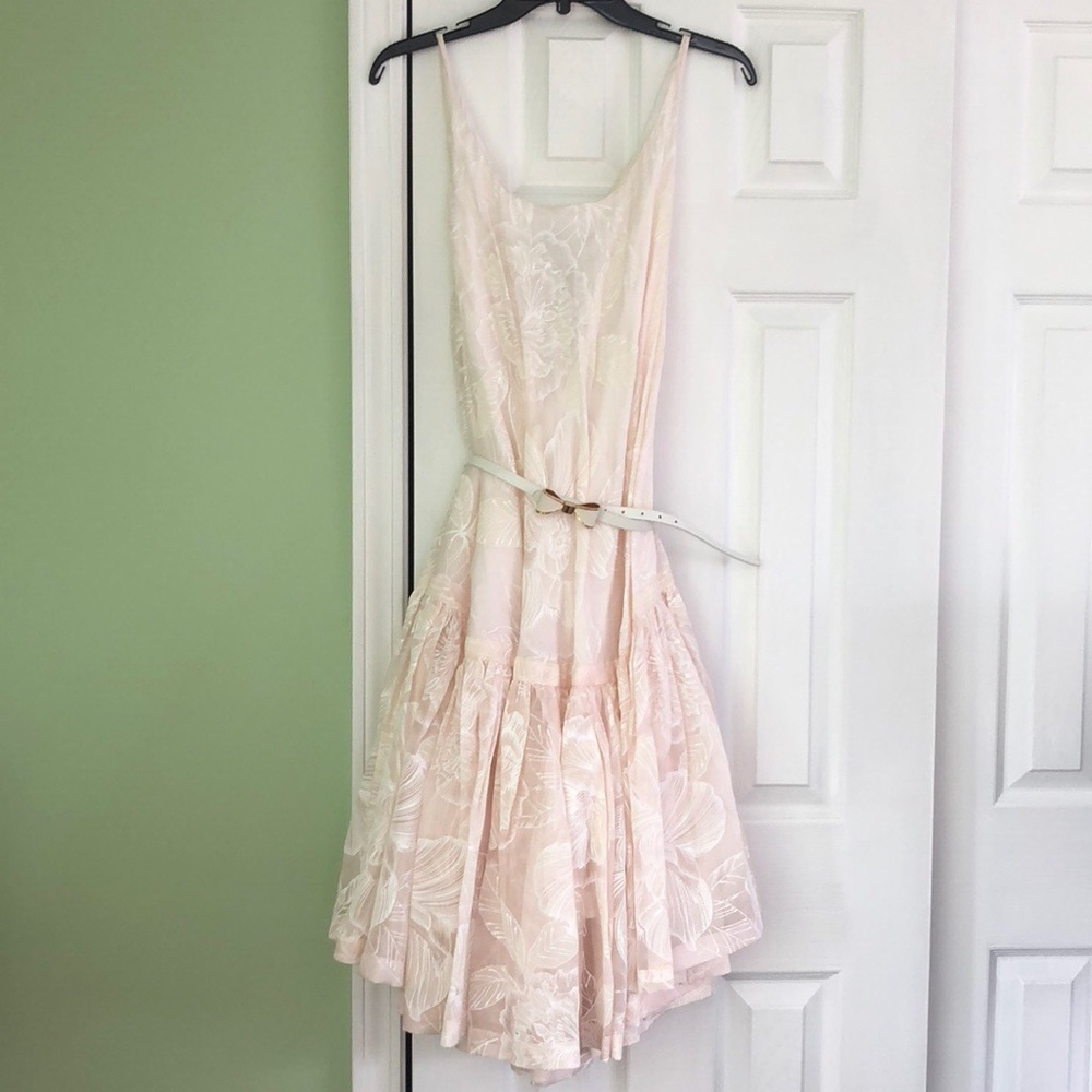 Floral print special occasion gown